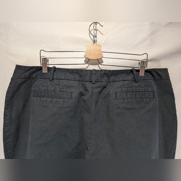 Worthington Curvy Fit Wide Leg Pants Cotton Stretch Relaxed Trousers Black 22W - Picture 5 of 8